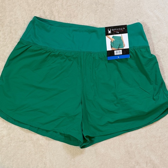 NWT - Spyder Athletic / Running Shorts - Women’s L - Moisture Wicking w Pockets - Picture 3 of 6